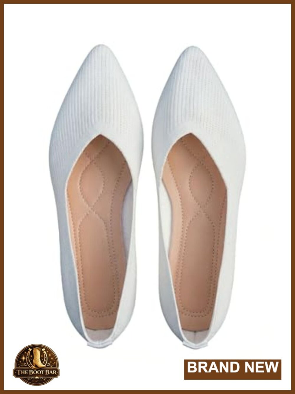 Pointed Toe Knit Ballet Flats Comfortable Slip On Shoes for Women